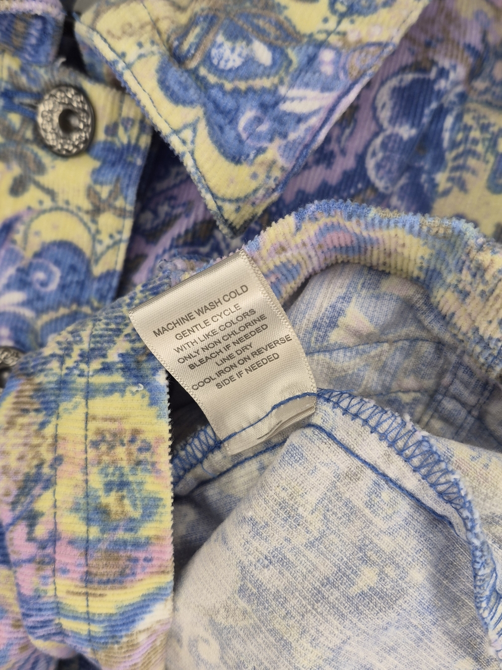 Christopher & Banks Pastel Floral Corduroy Button-Front Jacket - Picture 6 of 6